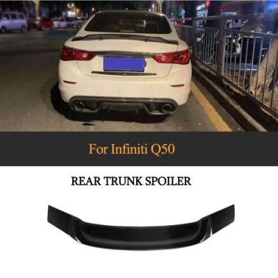 Carbon Fiber Rear Trunk Spoiler for Infiniti Q50 2013 - 2019 Rear Wing Spoiler Boot Lid