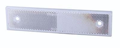 White Big Rectangular with Two Screw Truck Reflex Reflector