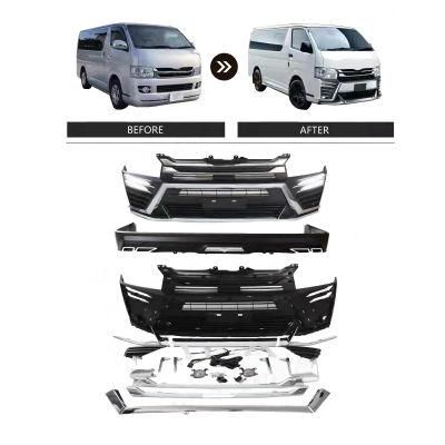 Car Front Rear Bumper Facelift Modified Wide Conversion Bodykit Body Kit for Toyota Hiace 2010