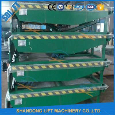 Fixed Hydraulic Truck Ramp Automatic Dock Levelers with Anti Skid Checkered Steel Plate
