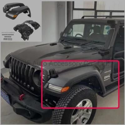 High Top Rubicon LED Fender Flare and Inner Liner Kit 8 PCS for 2018 - 2022 Jeep Wrangler Jl