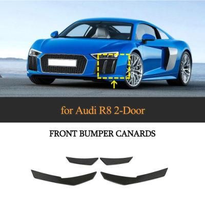 for Audi R8 Carbon Fiber Front Bumper Canards 2-Door 2016-2018