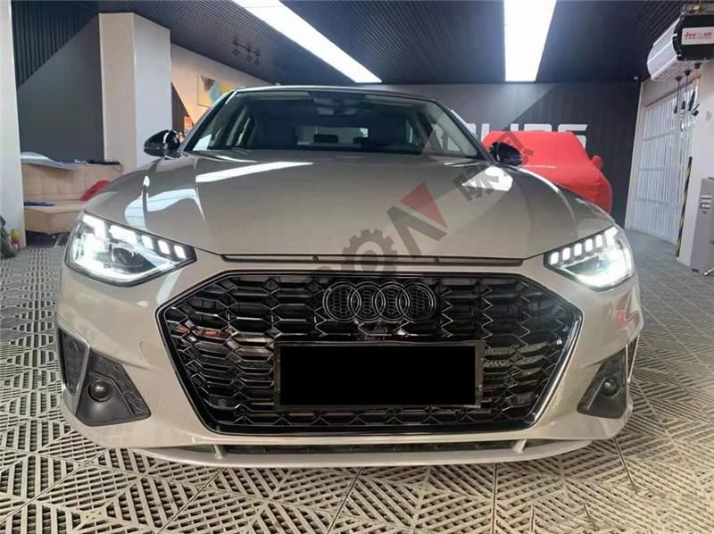 Honeycomb Front Grille for Audi A4 S4 Upgrade to 2020-2021 RS4 Style