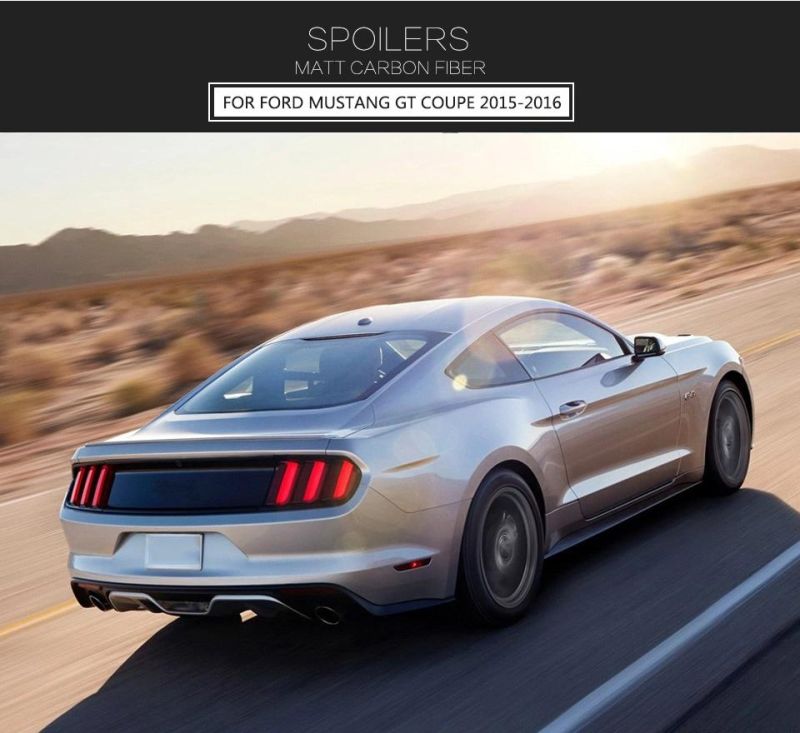Carbon Fiber Rear Trunk Spoiler for Ford Mustang 2015