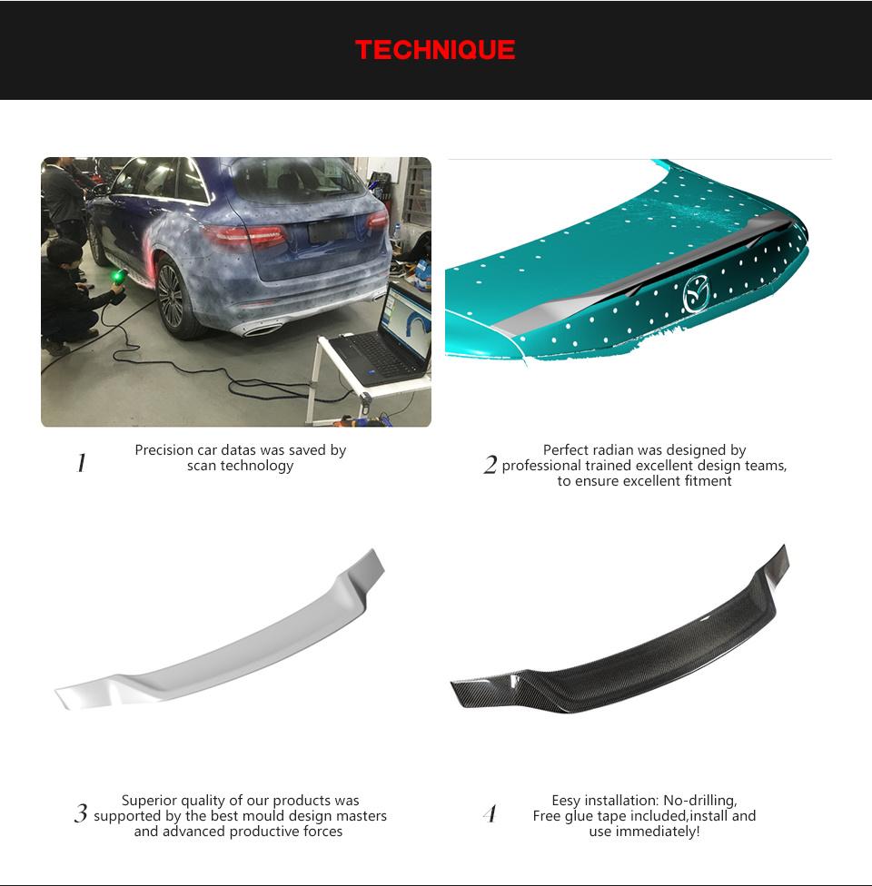 Carbon Fiber Trunk Spoiler for Mazda 6 Atenza Sedan 4-Door 2014-2019
