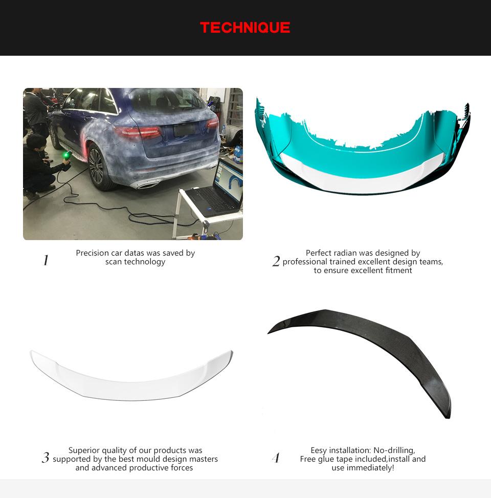 Carbon Fiber Rear Wing Spoiler for Tesla Model 3 Sedan 4-Door 2016-2019