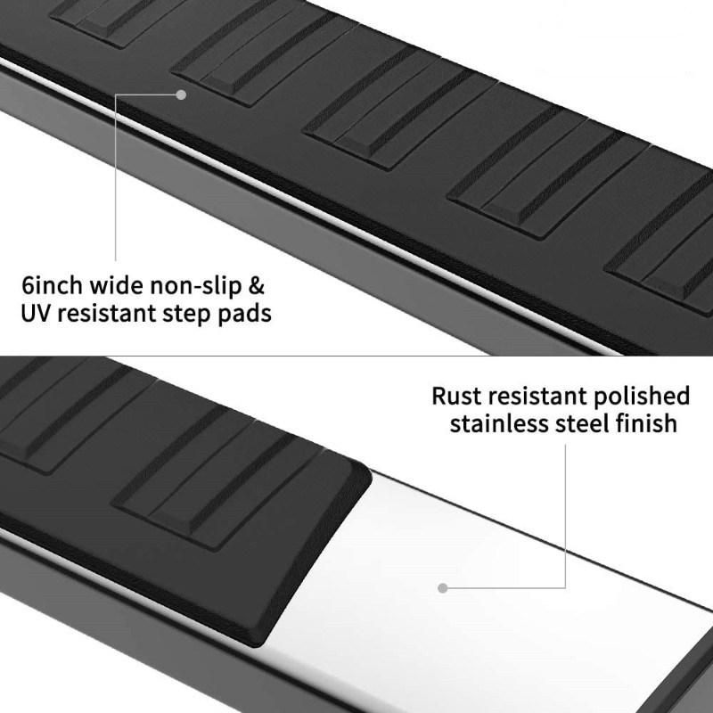 6" Stainless Steel Running Boards Side Step Bars - Dodge RAM1500