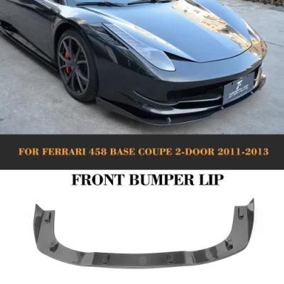 Carbon Fiber Car Bumper Lip for Ferrari 458 Base Coupe 2-Door 11-13