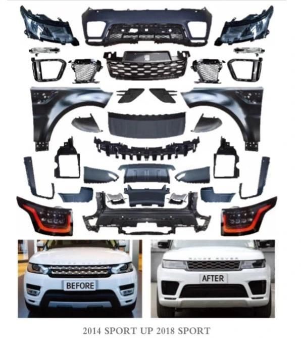 Auto Body Part Exterior Facelift Conversion Upgrade Body Kit to SVR Performance for Range Rover Sport L494 PP Material Autobiography