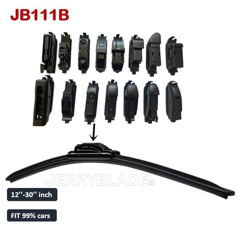 Universal Multi-Type Multi-Clip Wiper Blade for All Car 12′′ 13′′ 14′′ 15′′ 16′′ 17′′ 18′′ 19′′ 20′′ 21′′ 22′′ 23′′ 24′′ 25′′ 26′′ 27′′ 28′′ 29′′ 30′′ OE Fit