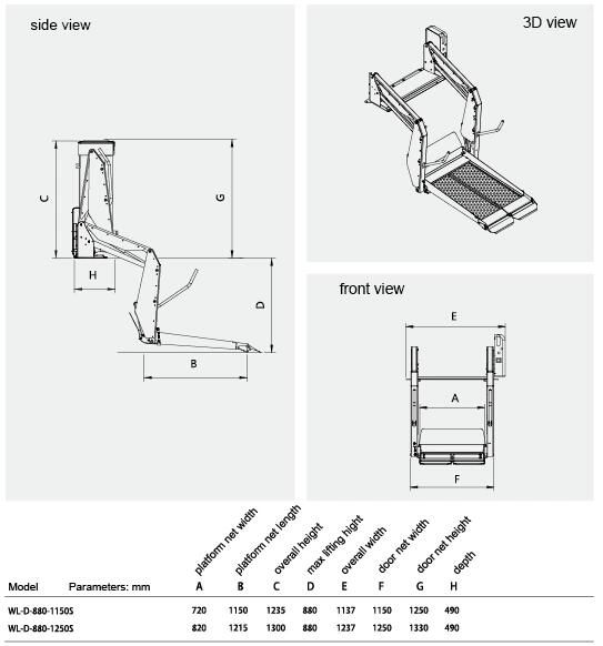 Mobility Wheelchair Lift for Vehicles Vans