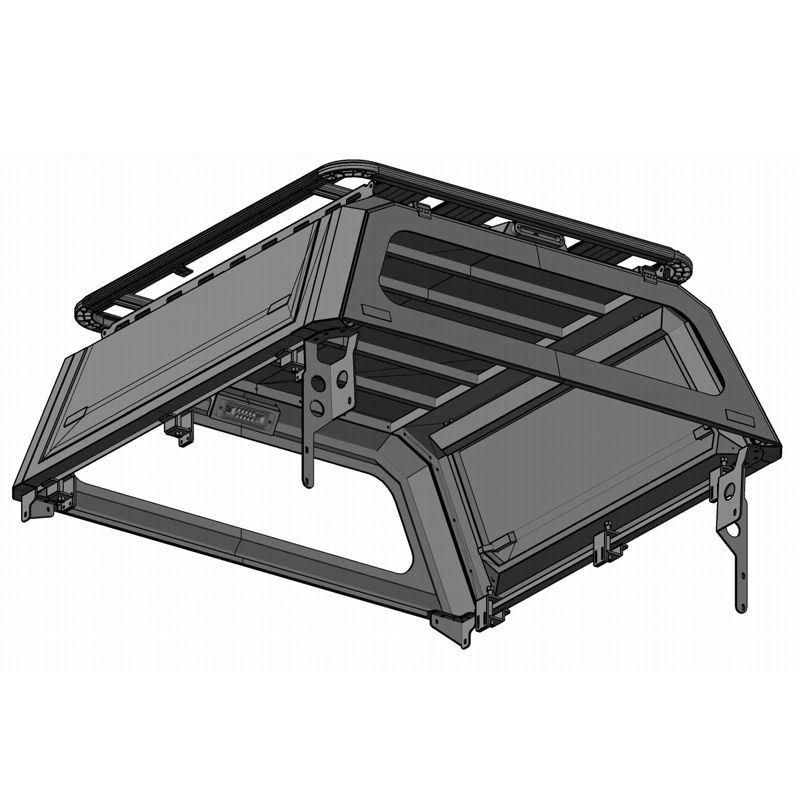 Dongsui Lightweight Steel Dual Cab 4X4 Pick up Pickup Truck Canopy Camper for Ford Ranger F150 Tacoma Toyota Hilux