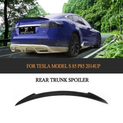 Carbon Fiber Rear Trunk Spoiler Wing for Tesla Model S 85 P85 2014-2019