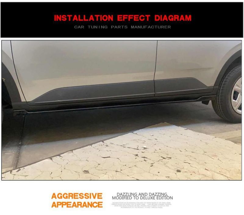 ABS Side Skirts Glossy Black for Hyundai Venue