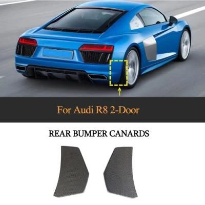 Carbon Fiber Rear Bumper Fins for Audi R8 2-Door 2016-2018