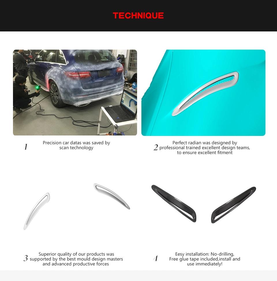 Dry Carbon Fiber Hood Vents Trim for Toyota Gr Supra A90 MKV 2019-2020