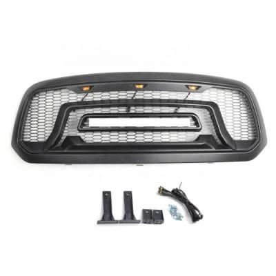 LED Grille ABS Honeycomb Bumper Grill Mesh Grille for 2013-2018 Dodge RAM 1500