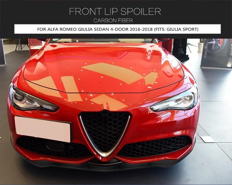 Carbon Fiber Car Front Lip for Alfa Romeo Giulia Sedan 4-Door 2017