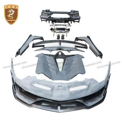 Half Carbon Fiber Svj Style Car Bumper with Exhaust Tips Full Body Kit for Lamborghini Aventador Cabriolet Lp700 Supply