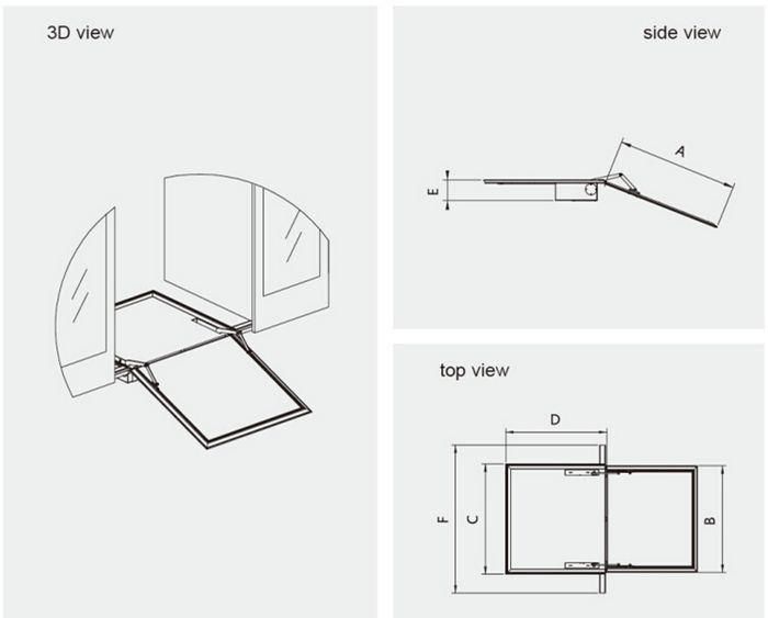 Folding Electric Wheelchair Ramp for Low Floor City Bus