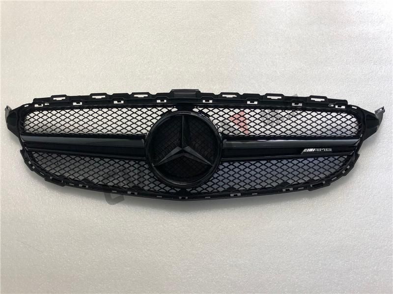 C63 Style Front Bumper Center Grille for Mercedes Benz W205 C Class 2019