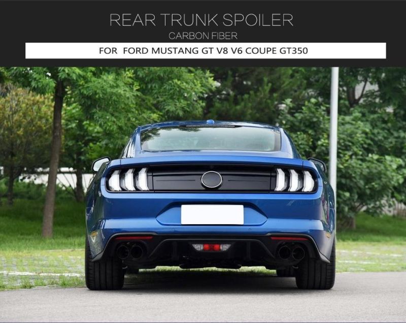 ABS Rear Boot Spoiler Wings for Ford Mustang Gt V8 V6 Coupe Gt350 2015 - 2018