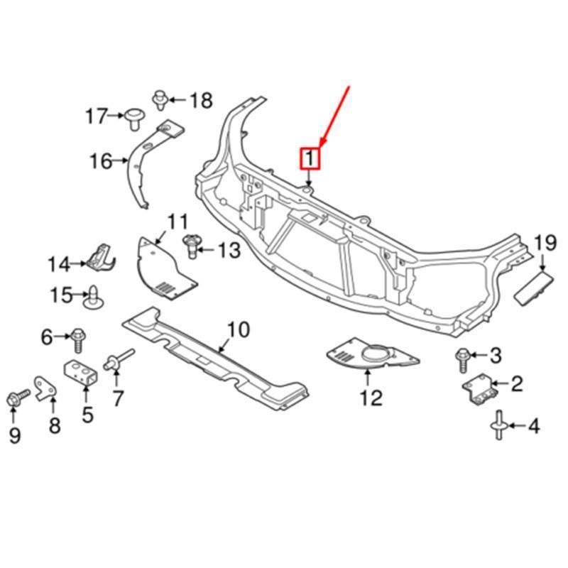 Lr099687 Lr113425 Radiator Support for Land Rover Range Rover Vogue L405 2013-2020 Body Parts Car Accessories Auto Spare Part
