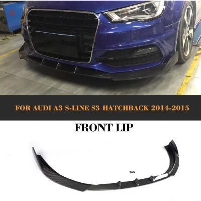 Carbon Fiber S3 Front Bumper Lip for Audi A3 S-Line S3 Hatchback 2014-2015