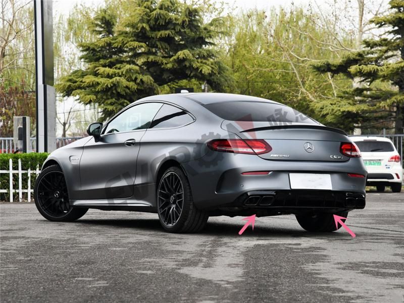 C63s Amg Rear Bumper Lip with Tail Pipe for Benz C205 Coupe 2019