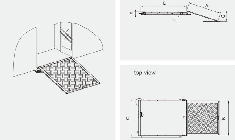 Electric Wheelchair Ramp for City Bus