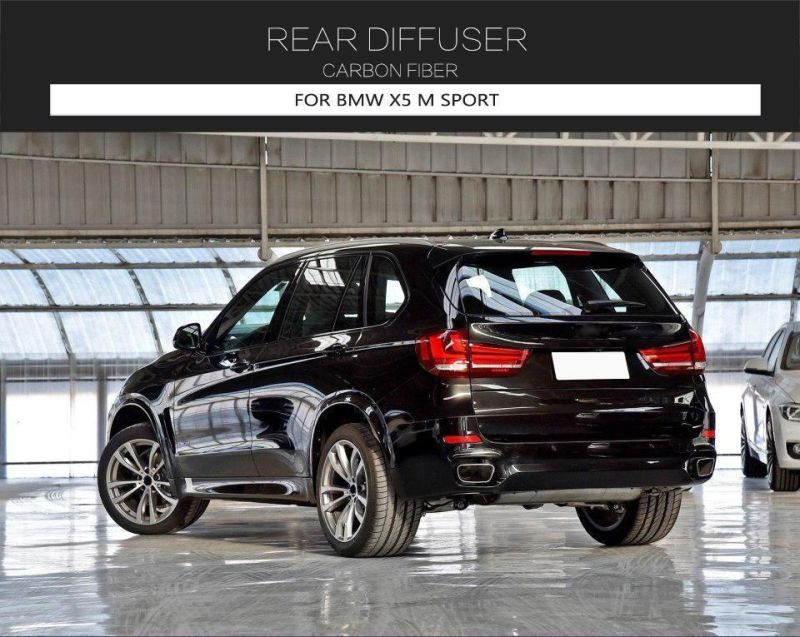 Carbon Fiber Rear Bumper Diffuser for BMW F15 X5 M Tech 2014-2015