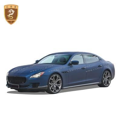 2013-2016 Novit Tridente Style Carbon Fiber Front Wrap Angle Side Skirts Rear Spoiler Body Kit for Maserati Quattroporte