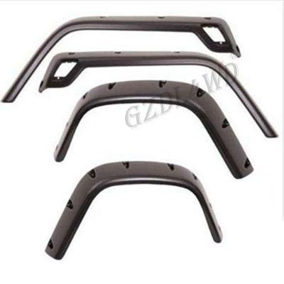 New ABS Material Textured Material 4PCS Fender Flares for Jeep Wrangler Tj