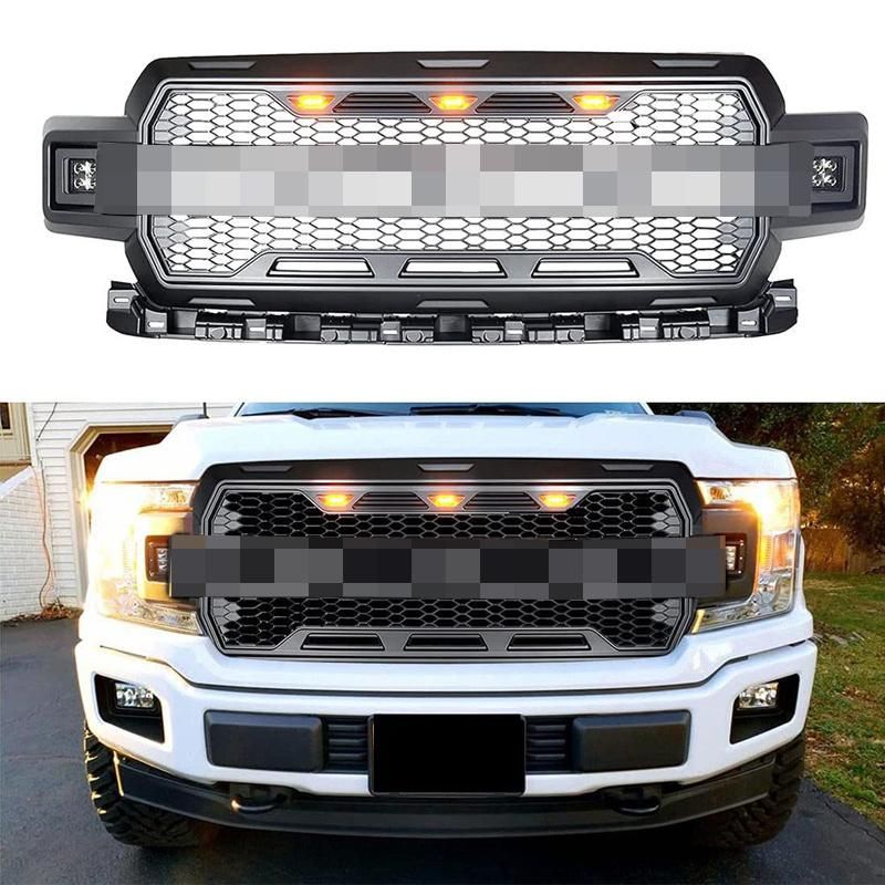 with LED Light 4X4 Pickup Truck Car Front Grille for Ford F150 F-150 2018