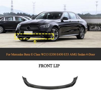 Carbon Fiber W213 Front Lip for Mercedes Benz W213 E350 E450 Amg Sport Sedan 2020 2021