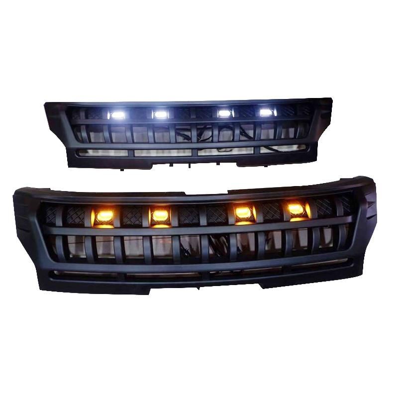 with LED Light 4X4 ABS Plastic Car Front Grille for Mitsubishi Triton L200 2019 2020 2021
