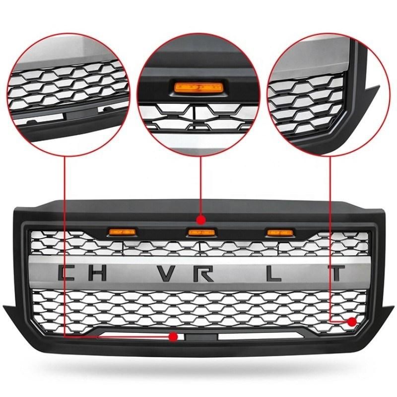 Car Front Grille Amber Light for Silverado 1500 2016-2018