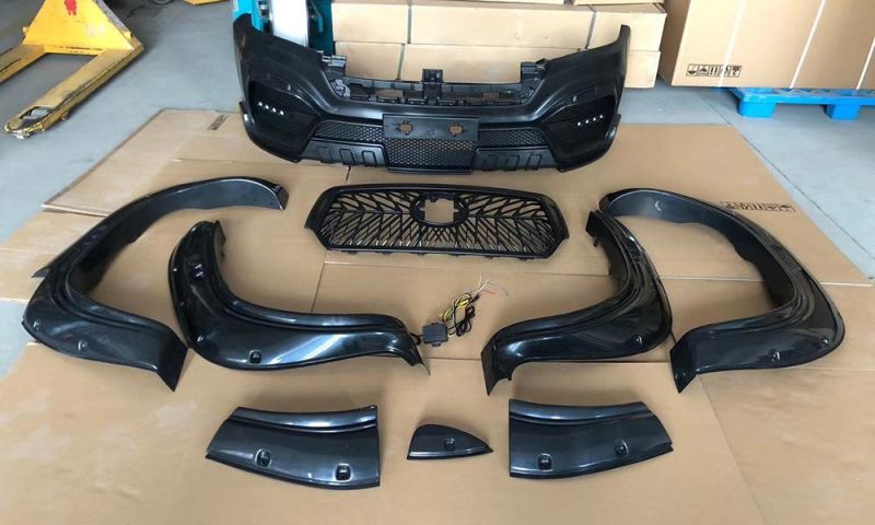 Fender Flare Front Bumper for Hilux Revo Vigo Rocco 2016 2017 2018 2019 with Grille