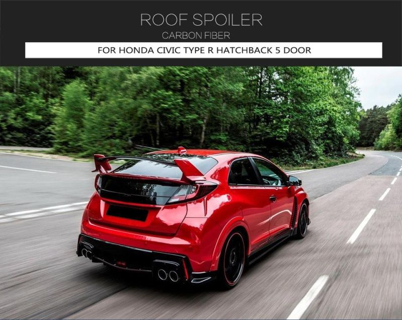 Carbon Fiber Rear Roof Spoiler Wing for Honda Civic New Type-R Style 2015-2016