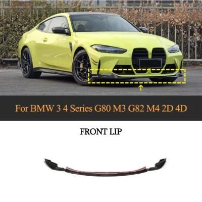 Dry Carbon Fiber G80 M3 G82 M4 Front Bumper Lip for BMW 3 4 Series 2D 4D 2021-2022