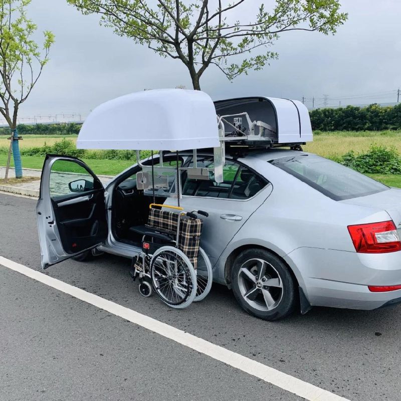 Wheelchair Storage System on Car Roof