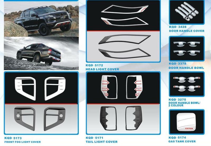 High Quality Chrome/Black Door Handle Cover for Triton 2019