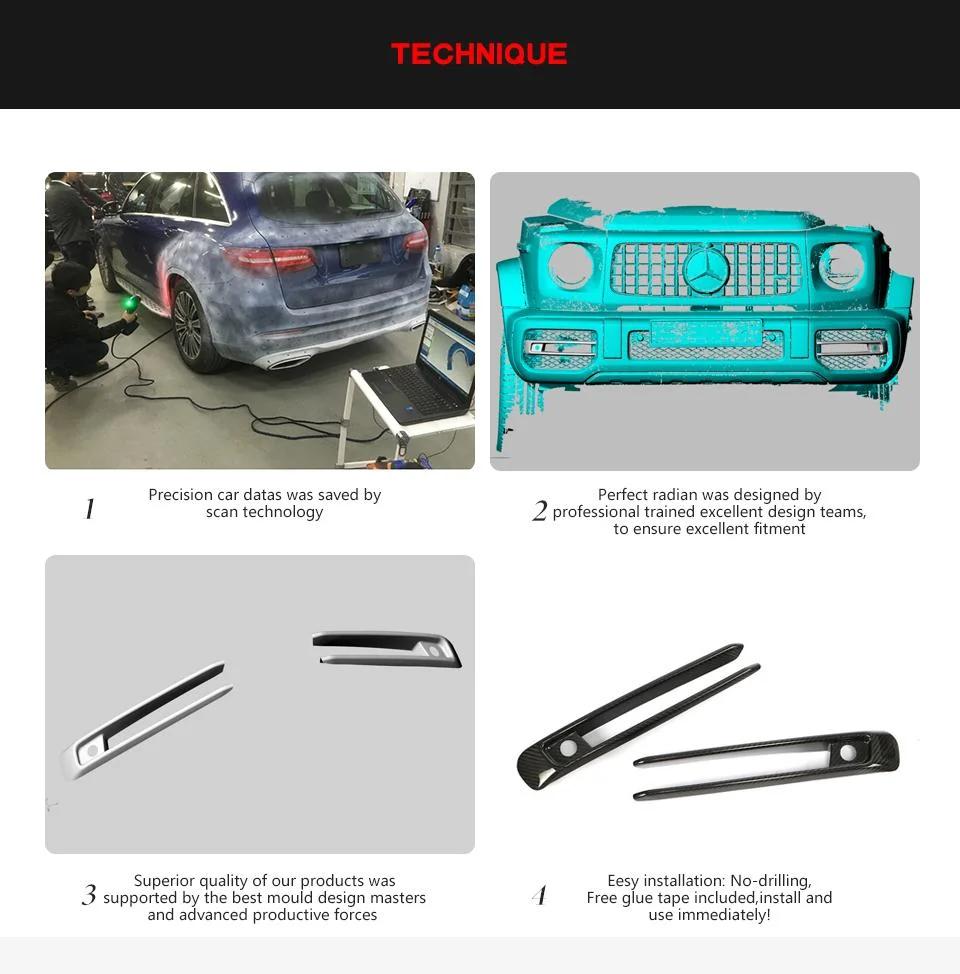 Carbon Fiber Fog Lamp Trims Covers for Benz Mercedes G Class Amg 2019