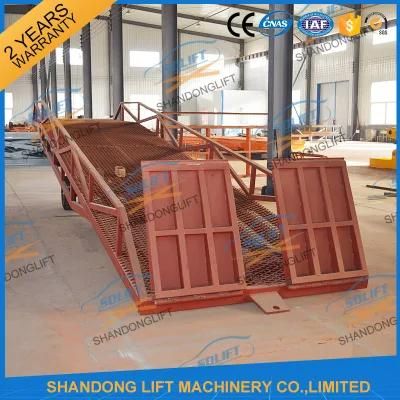 Ce Portable Truck Loading Ramp Mobile Hydraulic Container Dock Loading Ramp for Forklift