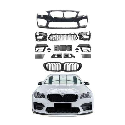 Car Bumpers for 2010-2017 BMW 5 Series F10 F18 Upgrade 2021 M5 Bodykits with Siamese Large Grille
