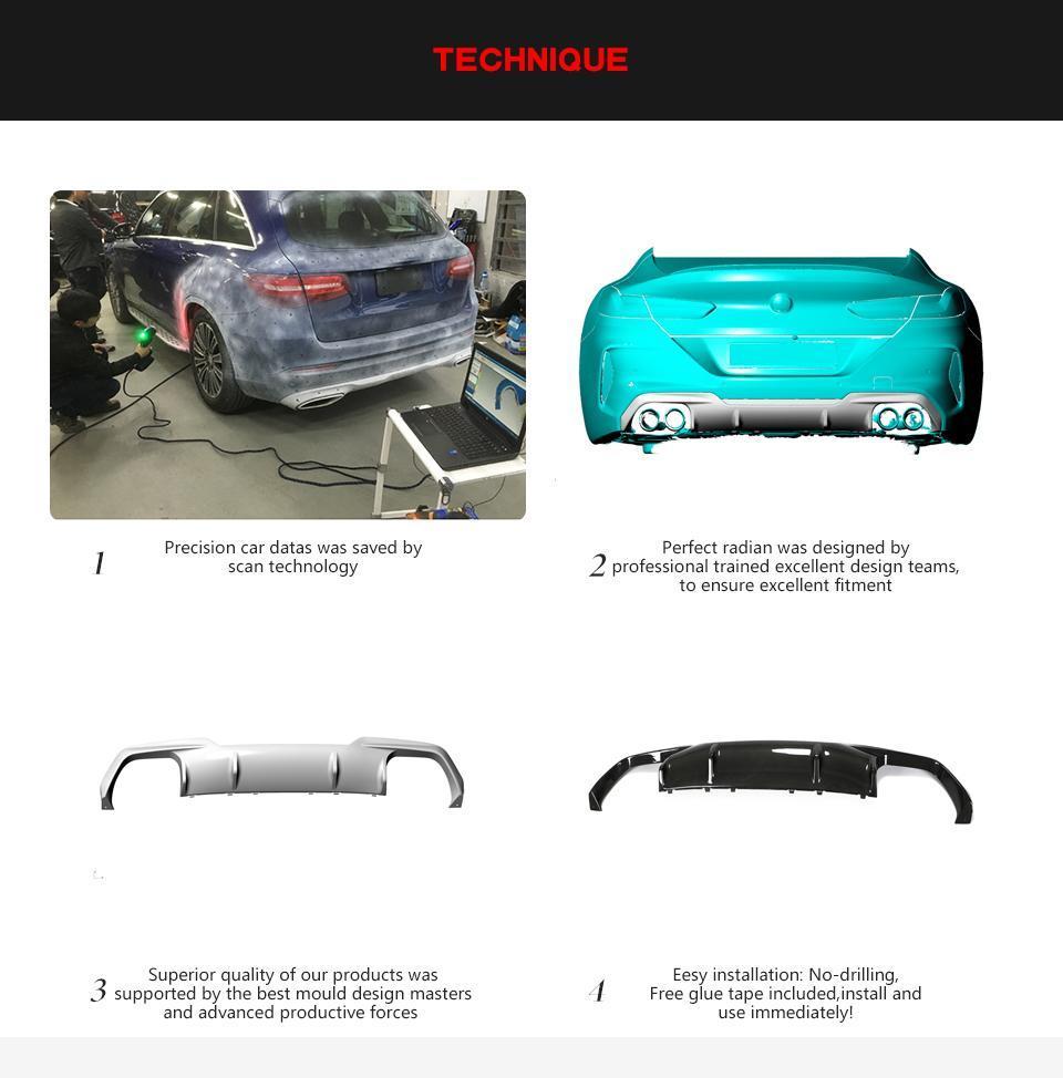 Dry Carbon Fiber Rear Diffuser for BMW F93 M8 Gran Coupe Sedan 4-Door 2019-2022