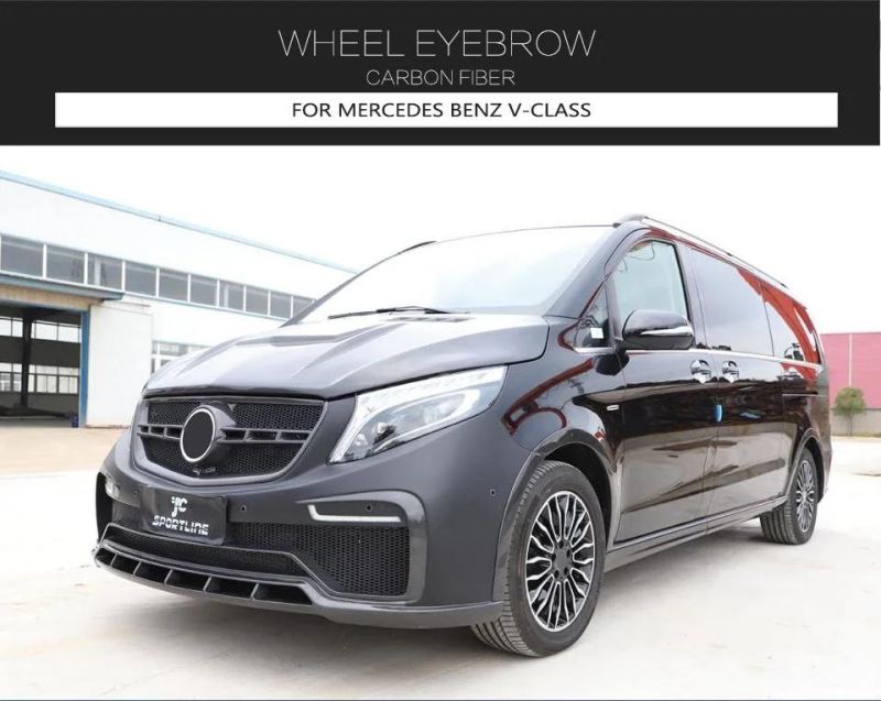 Carbon Fiber Wheel Eyebrow Arch Trims for Benz Mercedes V-Class W447 2015-2019