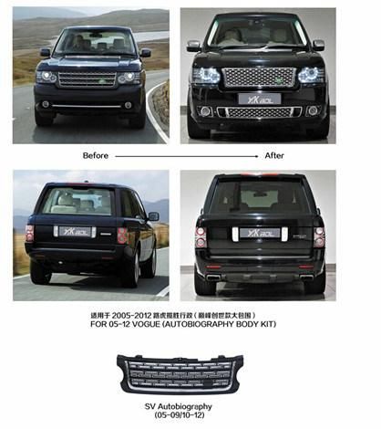 Wholesale Car Body Parts Facelift for Range Rover Vogue L322 2002-2009 Upgrade to 2010-2012 L322 Vogue Body Kit