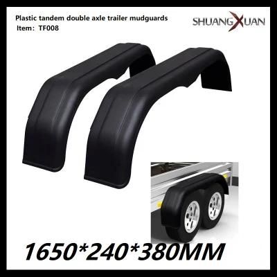 Plastic Tandem Double Axle Wheel Box Boat Trailer Fender Mudguards