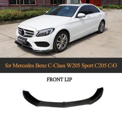 Carbon Fiber Front Lip Spoiler for Mercedes Ben Z C Class W205 C43 2015-2017